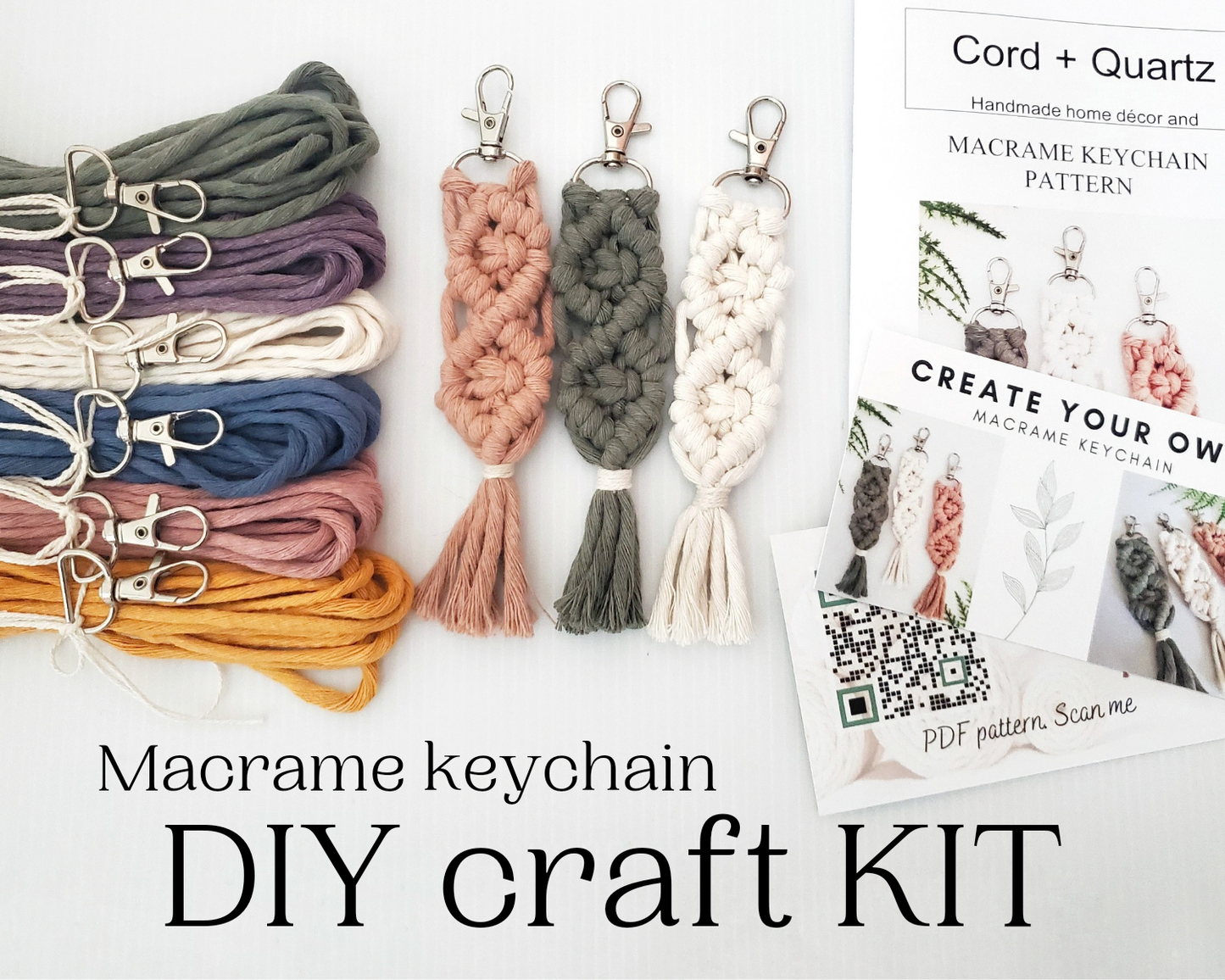 Macrame keychain DIY KIT