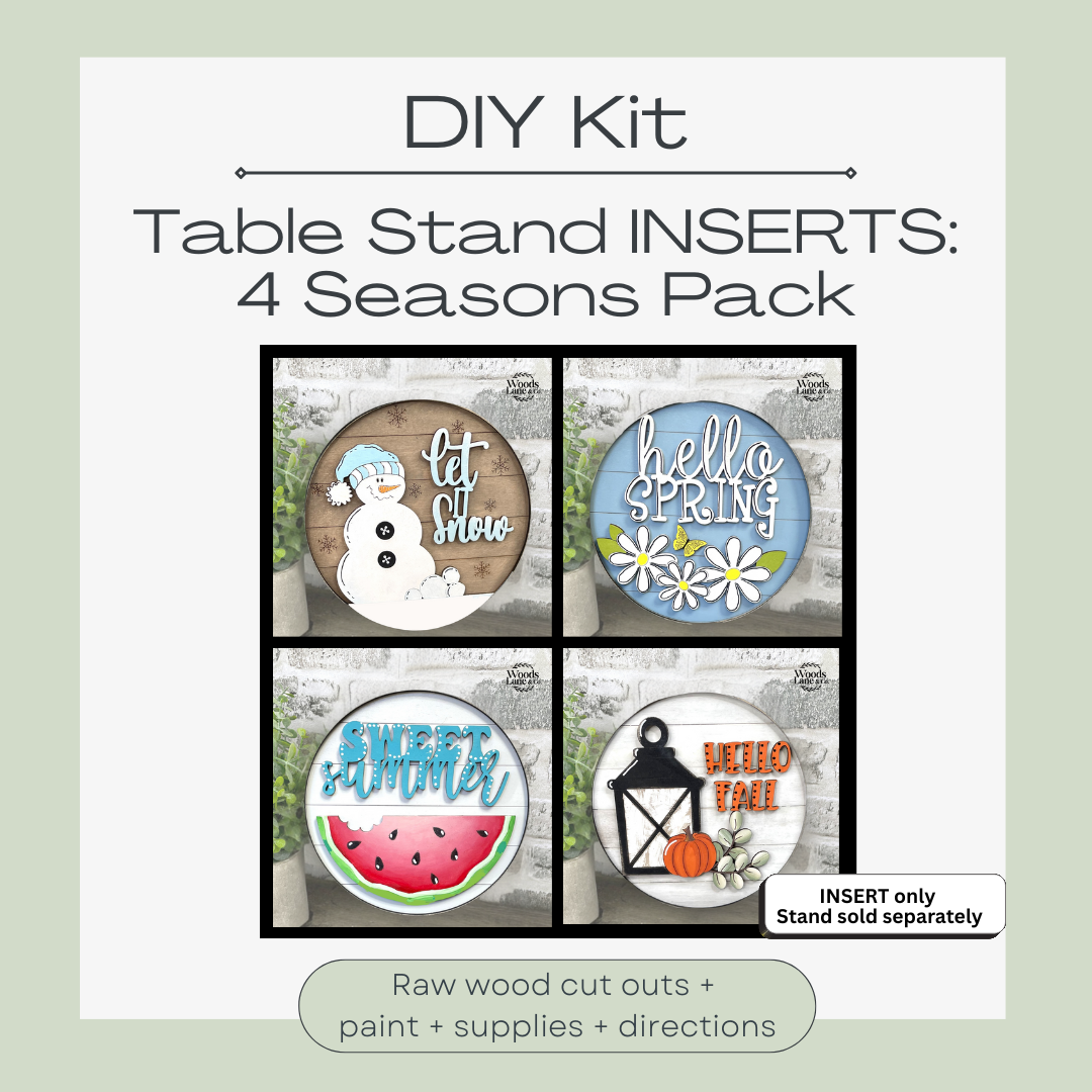 DIY KIT: 4 Seasons INSERTS for Interchangeable Stand
