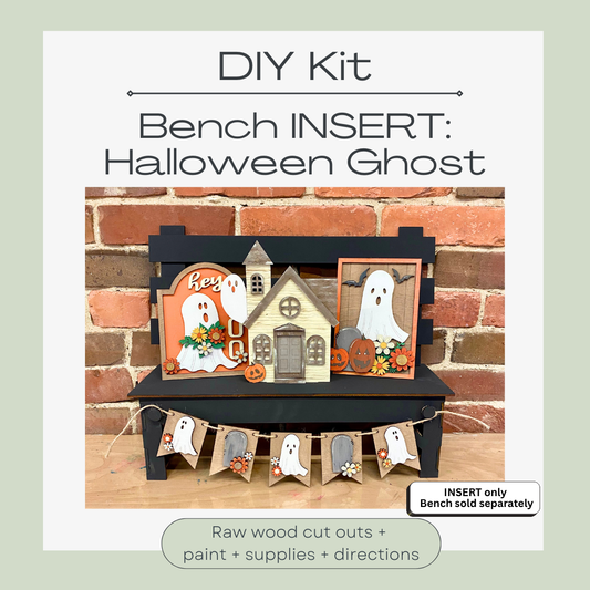DIY KIT: Halloween Ghost INSERT for Interchangeable Bench