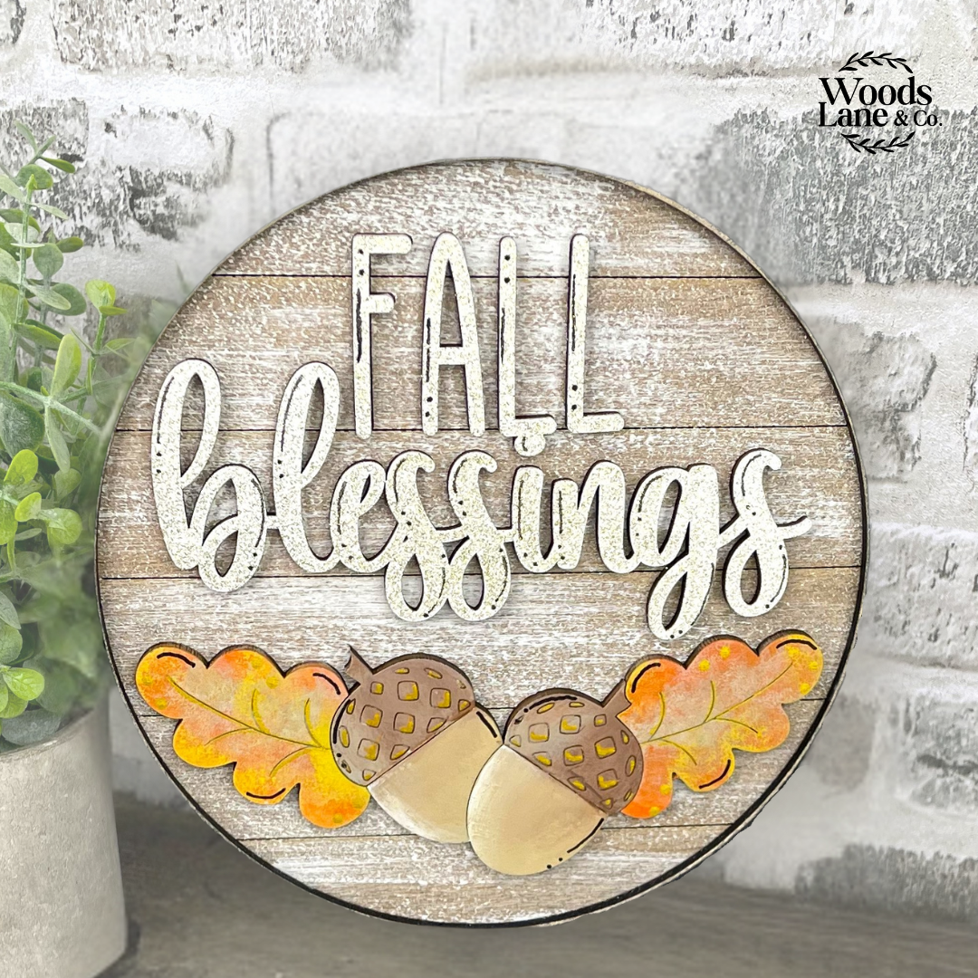 DIY KIT: 'Fall Blessings' INSERT for Interchangeable Stand