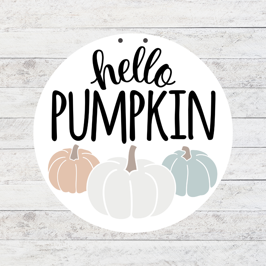 Hello Pumpkin 3D Door Hanger