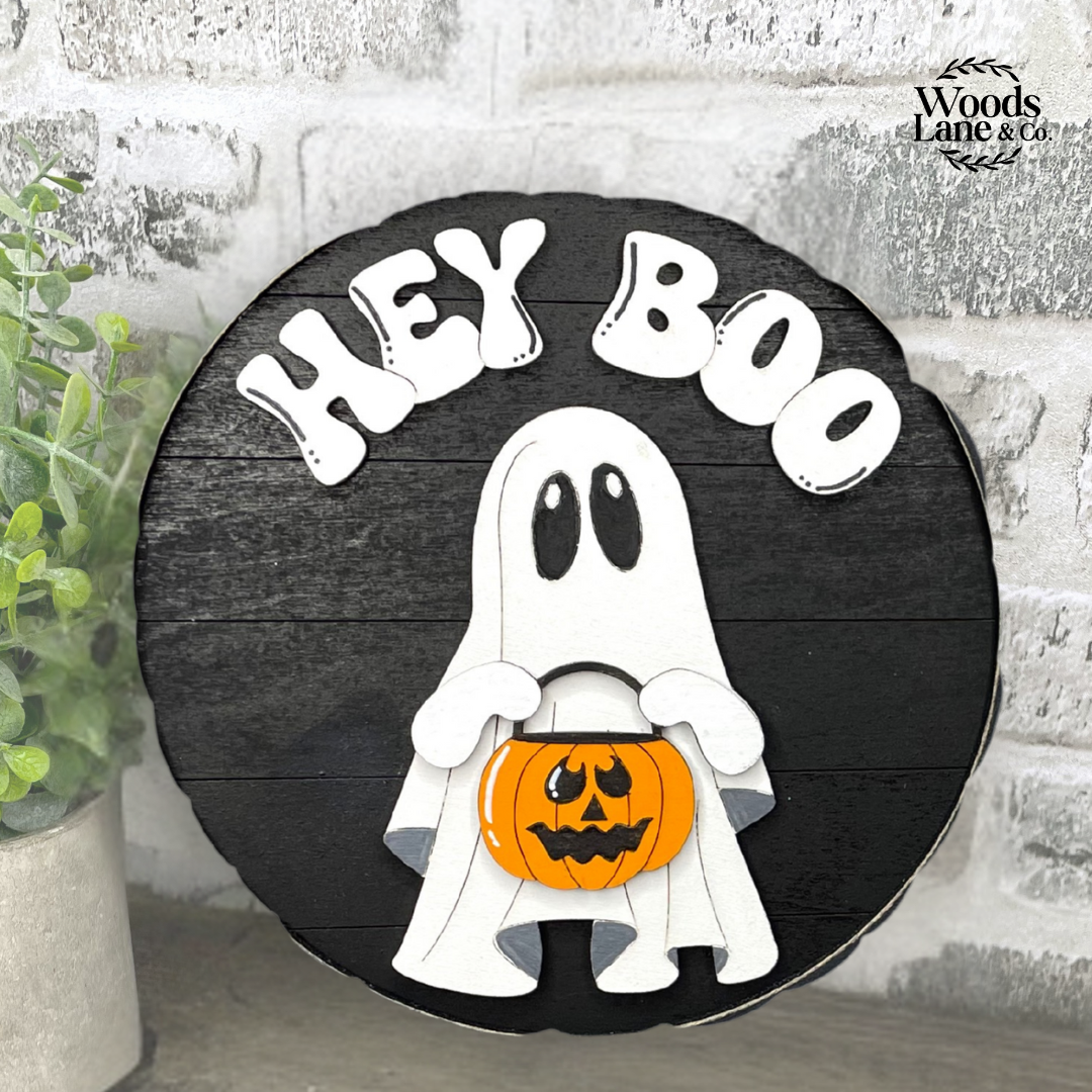 DIY KIT: 'Hey Boo' INSERT for Interchangeable Stand