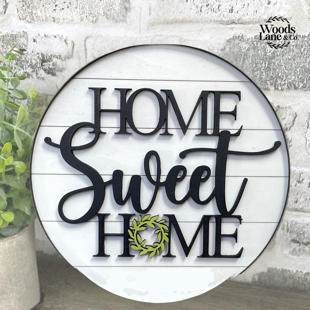 DIY KIT: 'Home Sweet Home' INSERT for Interchangeable Stand