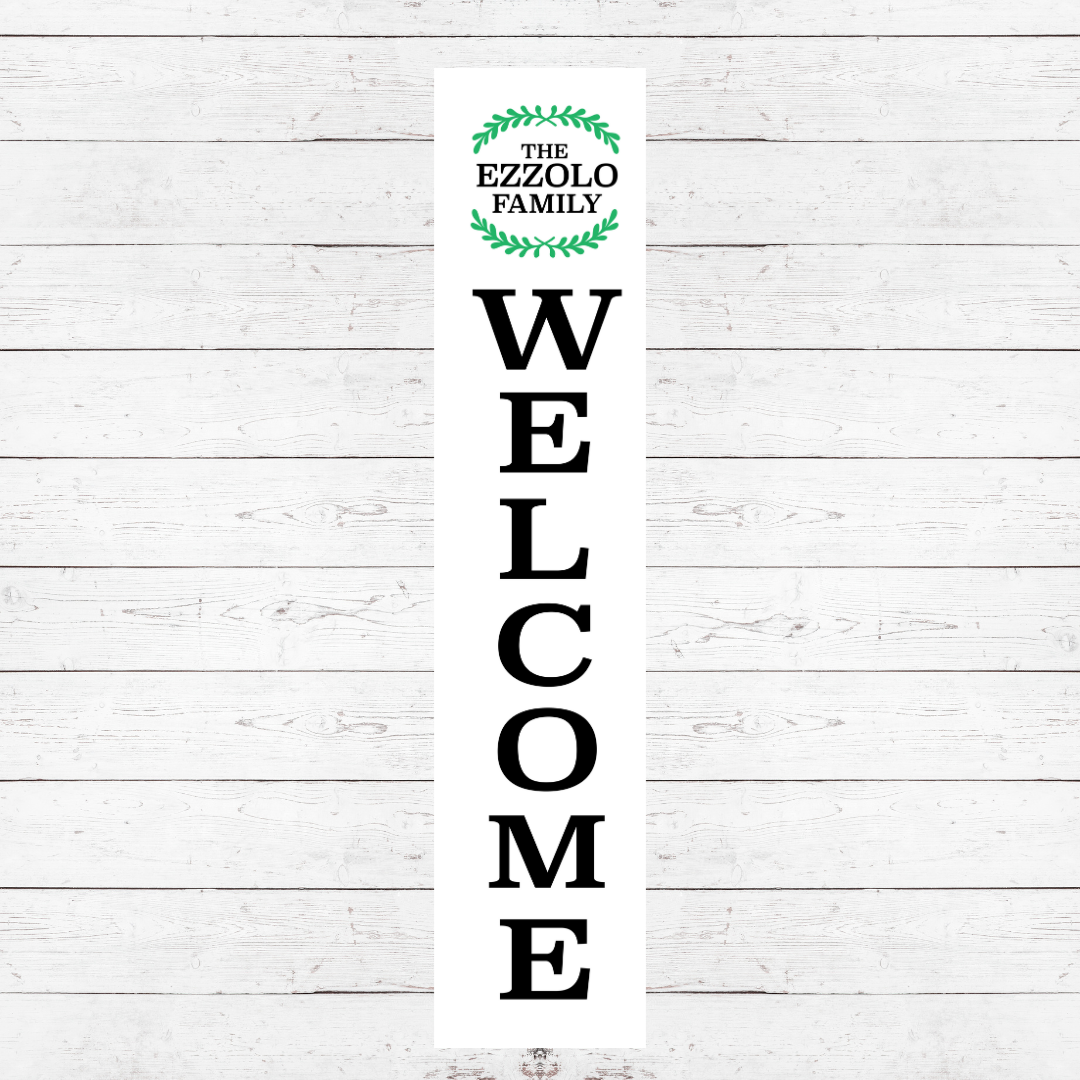 Last Name Wreath Porch Sign PS22