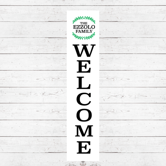 Last Name Wreath Porch Sign PS22