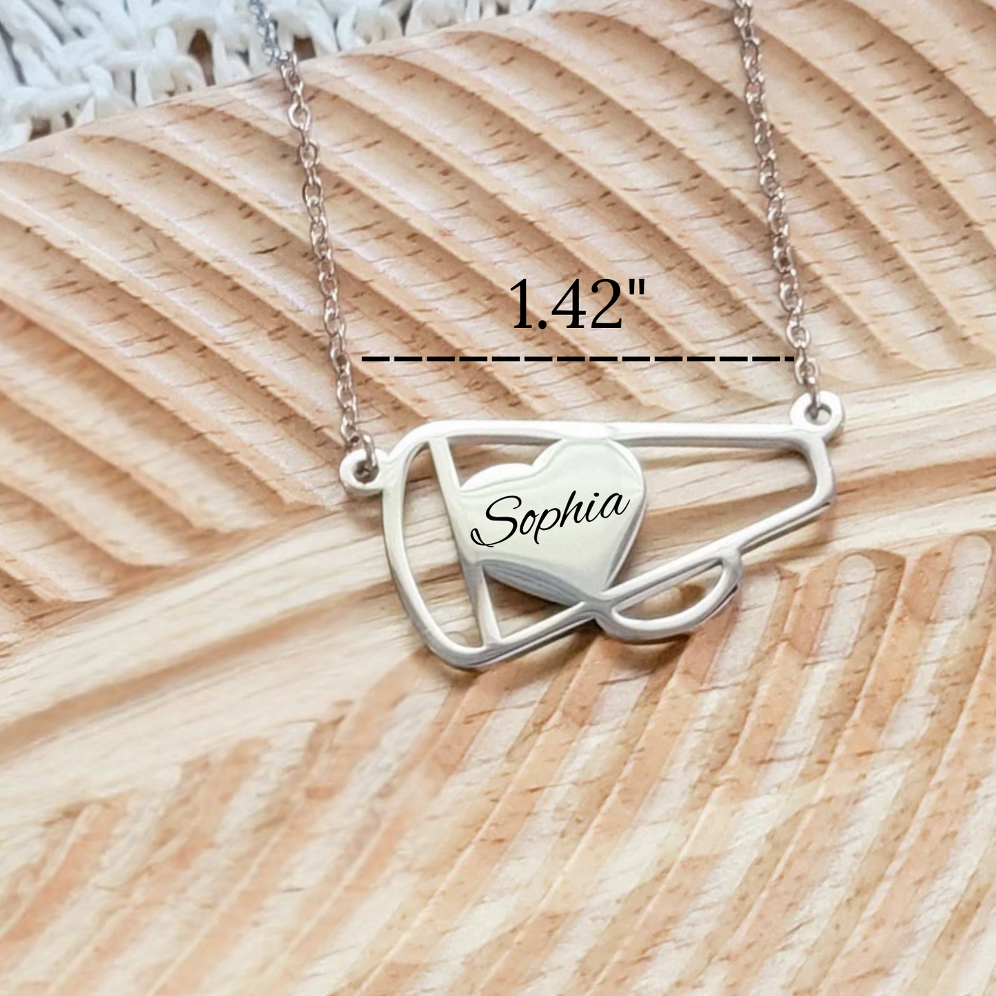 Engraved Megaphone Necklace