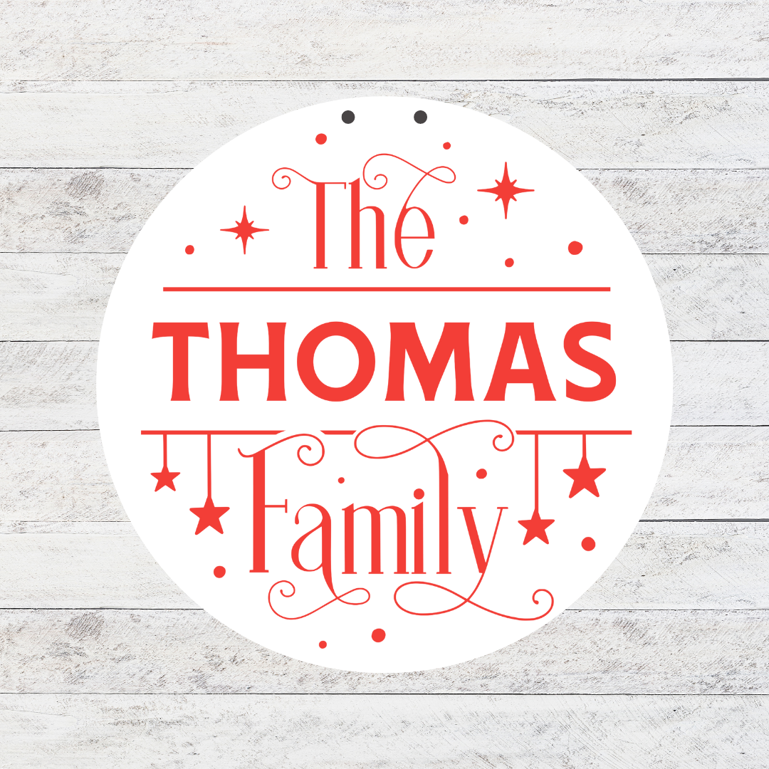 Stars Last Name 3D Door Hanger