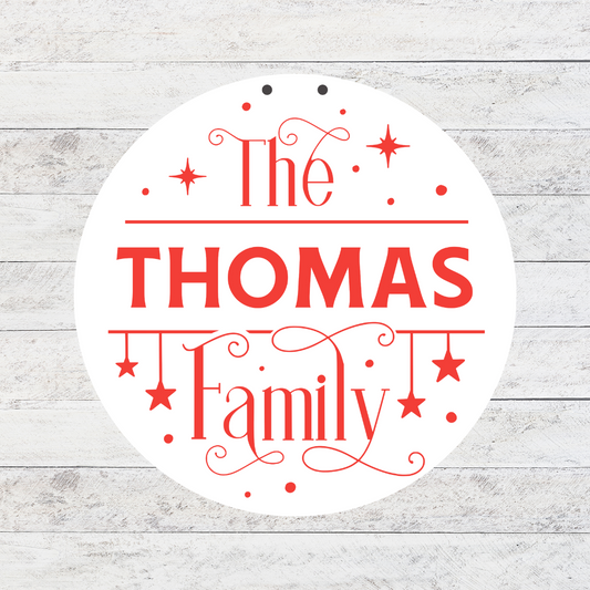 Stars Last Name 3D Door Hanger