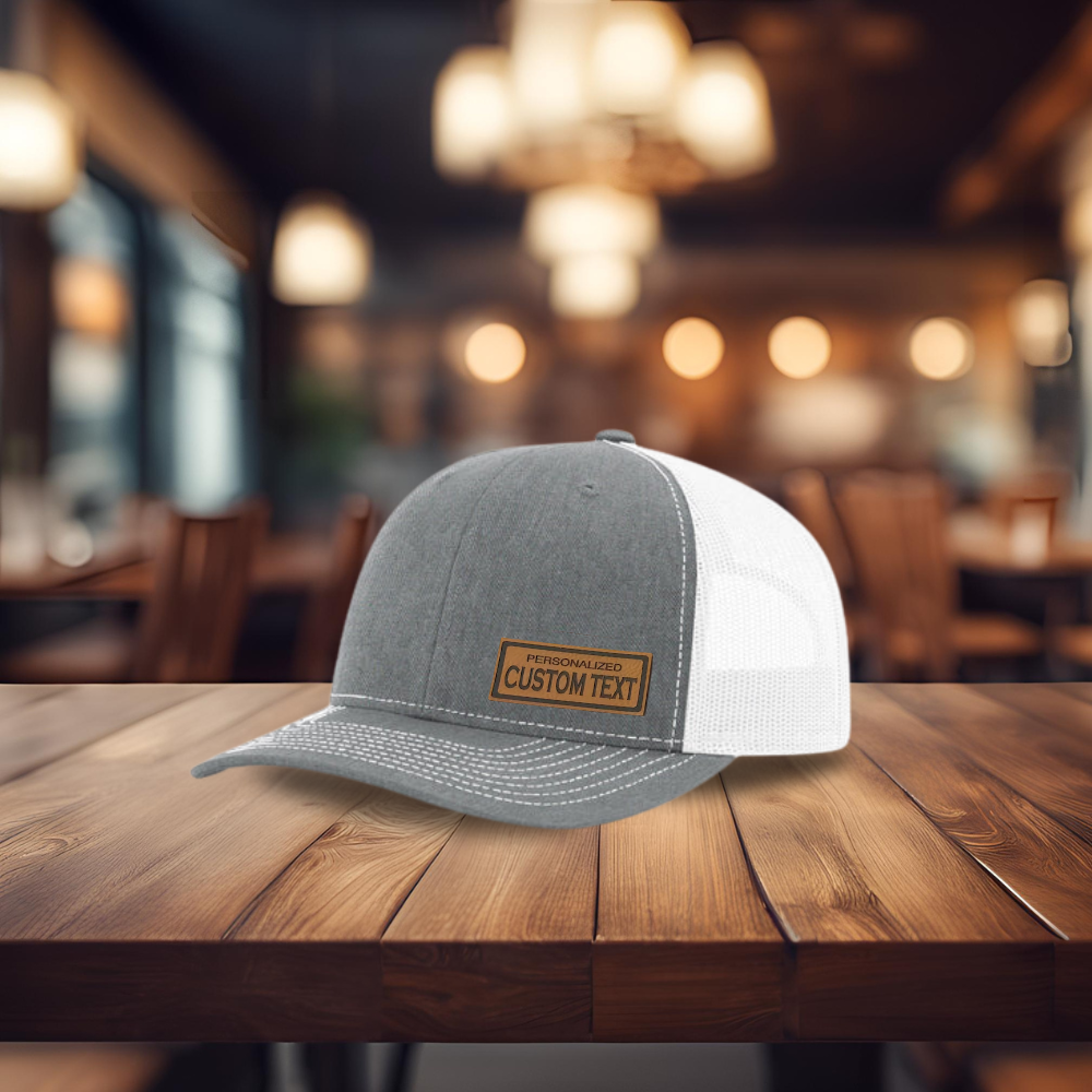 Personalized Leather Patch Hat