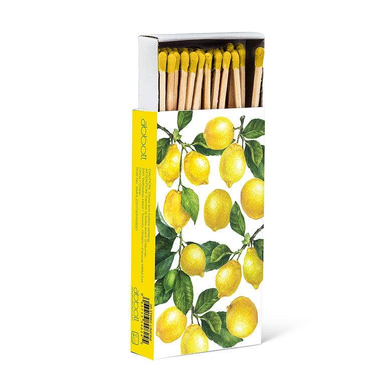 Allover Lemons Matches-45 Sticks-4"L