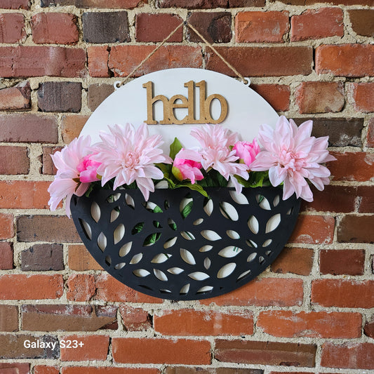 Flower Basket 3D Door Hanger