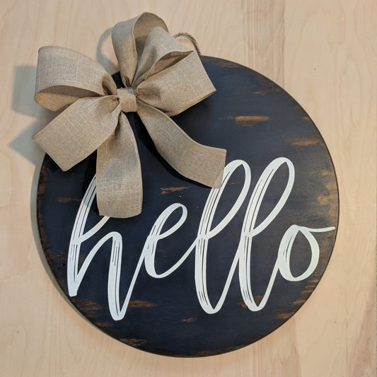 Hello 3D Door Hanger