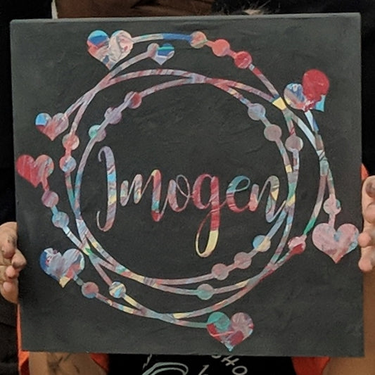 Name with hearts wreath:  KIDS02