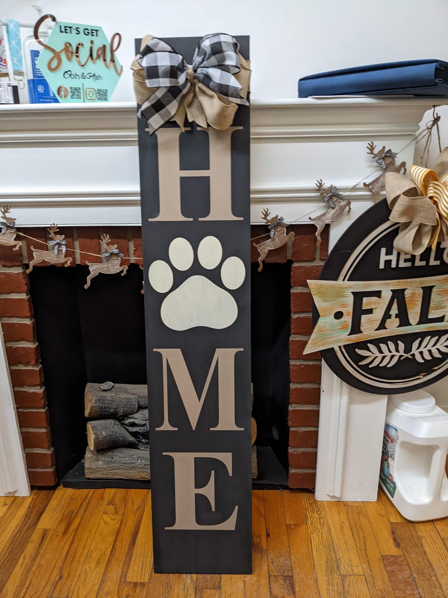 Home paw print Porch Sign PS20