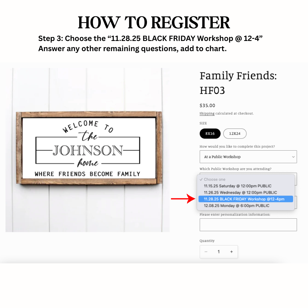 Black Friday Workshop | Fri. Nov. 28
