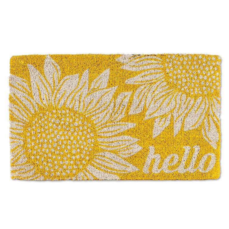 Sunflower Hello Doormat-Ylw-18x30"L