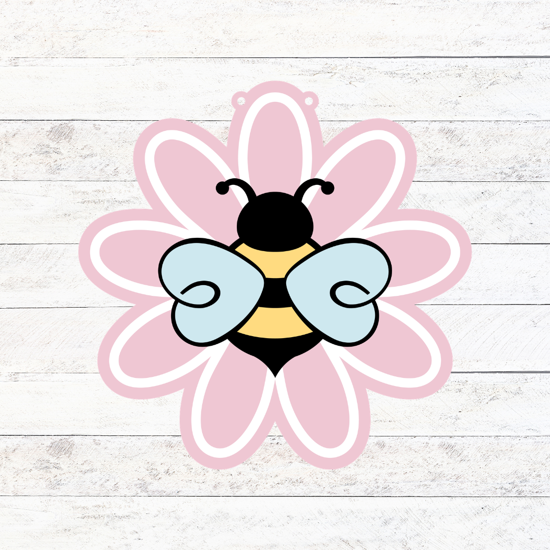 Bee Flower Mini Door Hanger:  K22