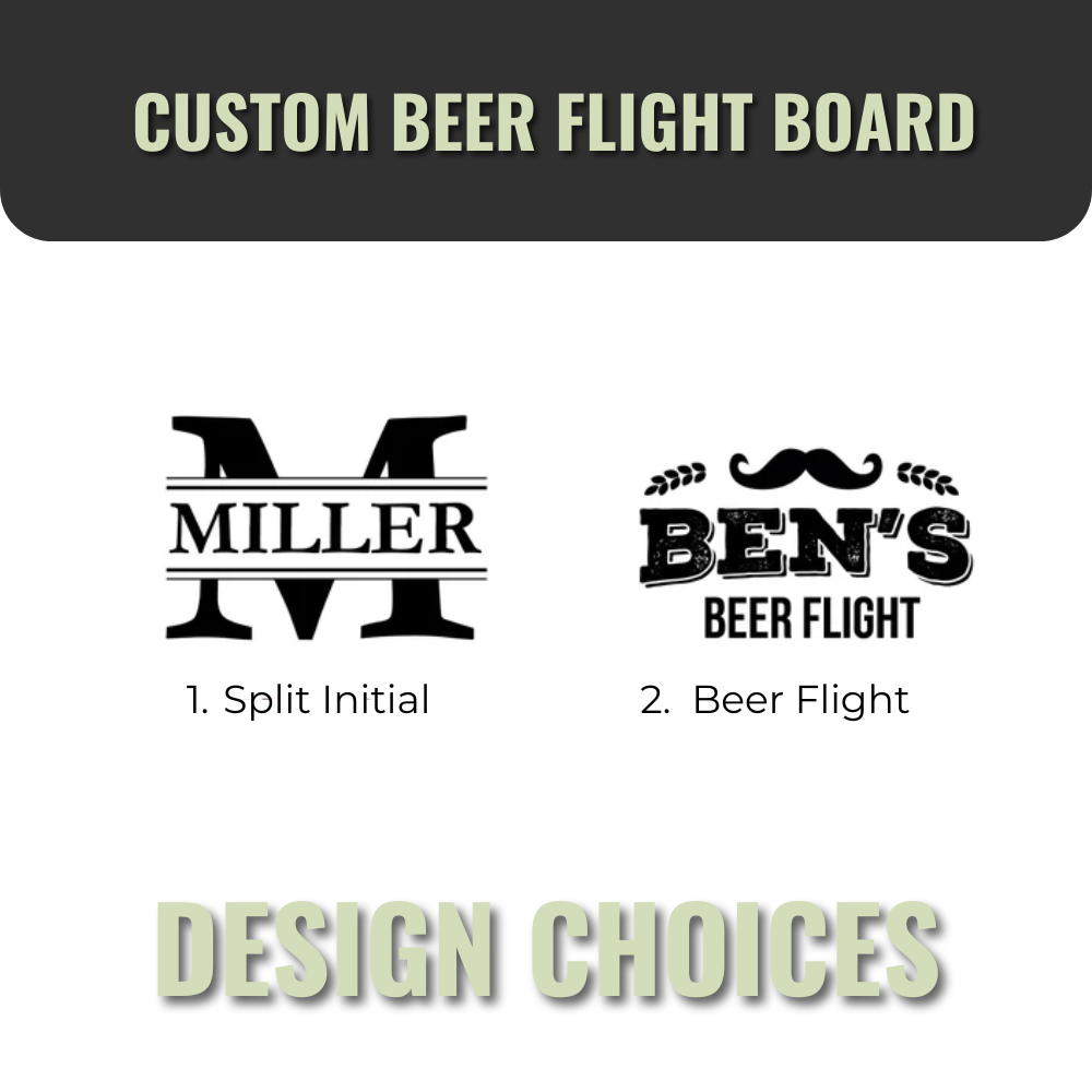 Beer Flight Board with Glasses