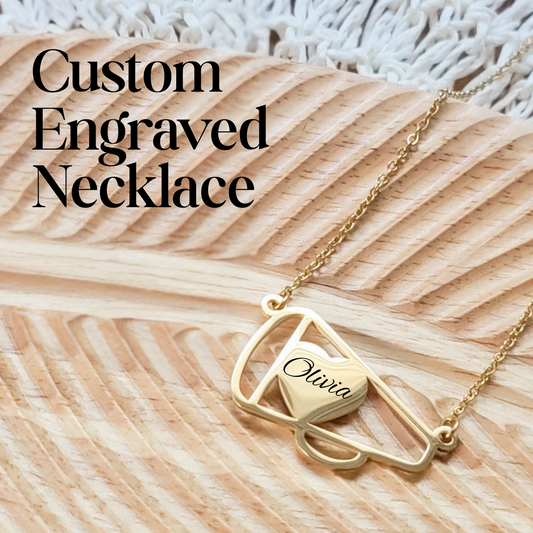 Engraved Megaphone Necklace