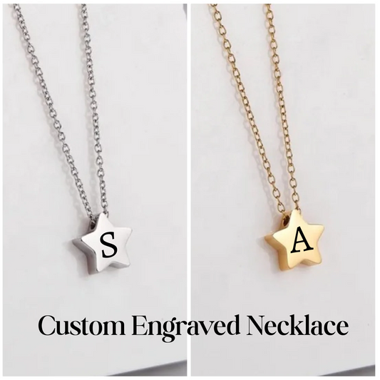 Engraved Star Necklace