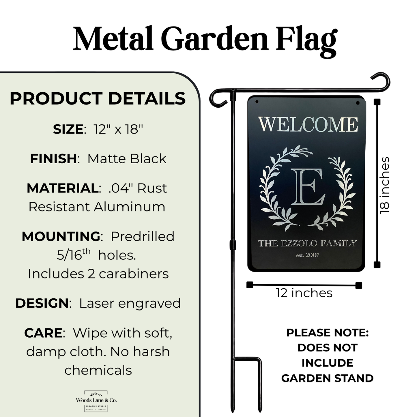 Metal Garden Flag