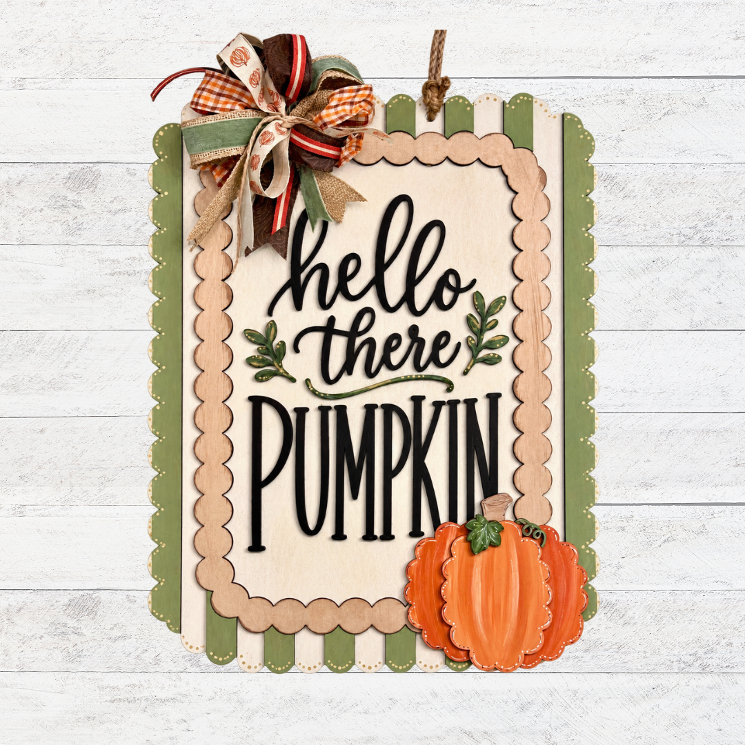 Hello Pumpkin Door Hanger