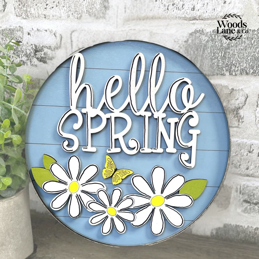 DIY KIT: 'Hello Spring' INSERT for Interchangeable Stand