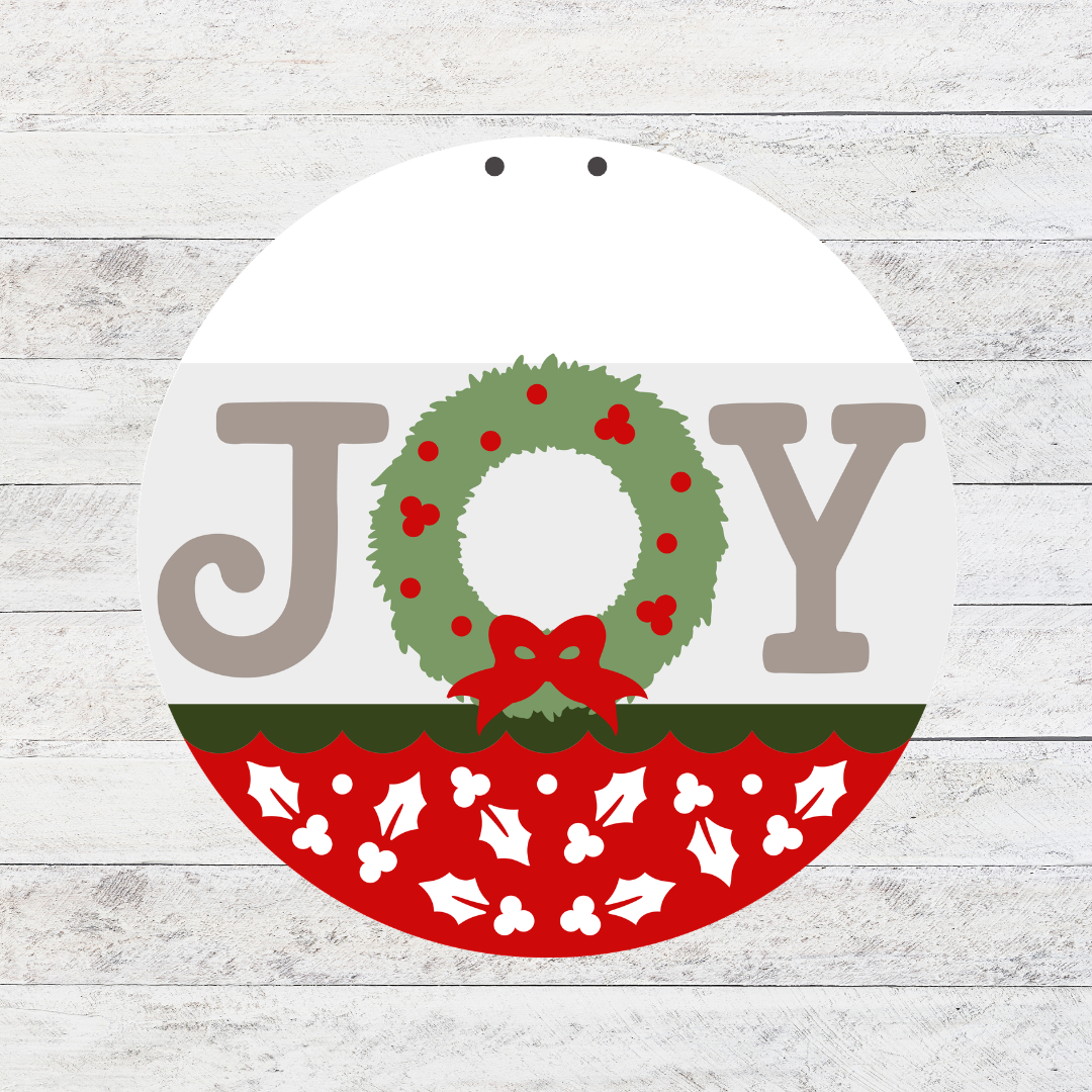 JOY Wreath Door Hanger