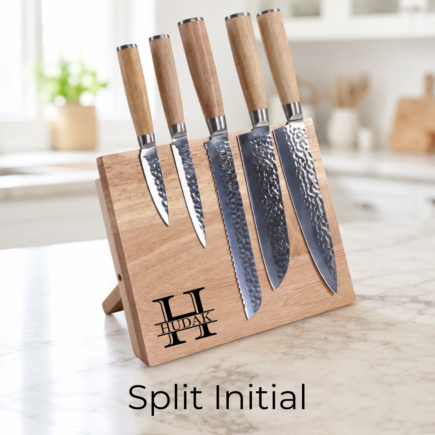 Kitchen Knife Set with Magnetic Block Stand