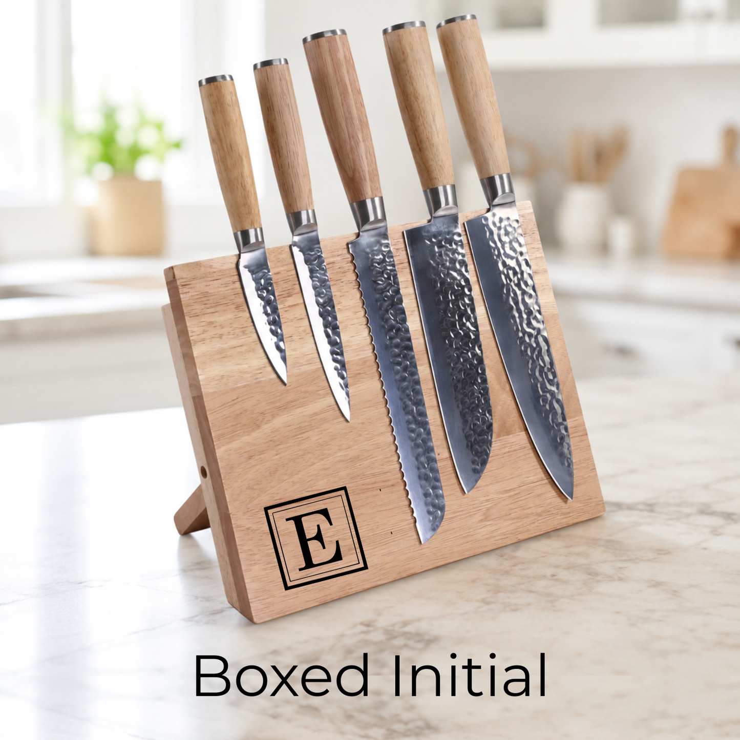Kitchen Knife Set with Magnetic Block Stand