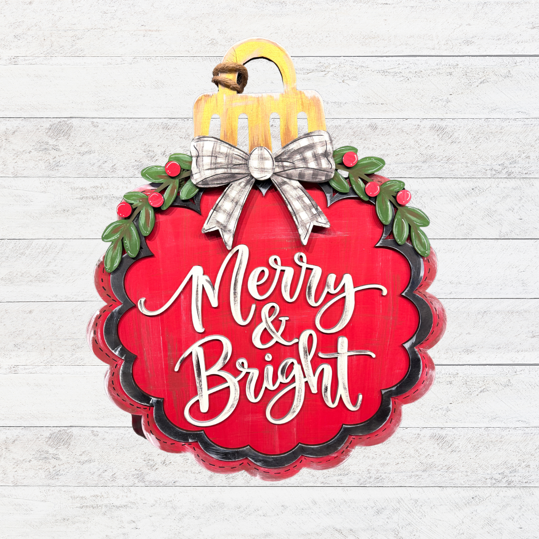 Merry and Bright Door Hanger