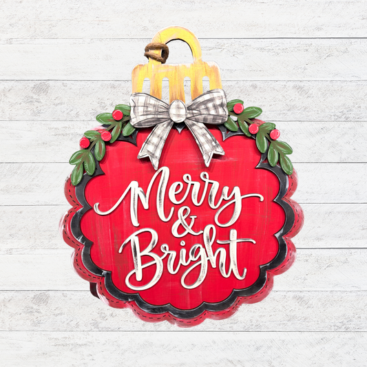 Merry and Bright Door Hanger