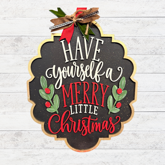 Merry Little Christmas Door Hanger