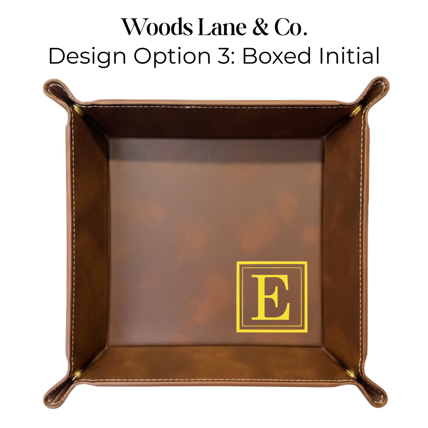 Faux Leather Valet Tray