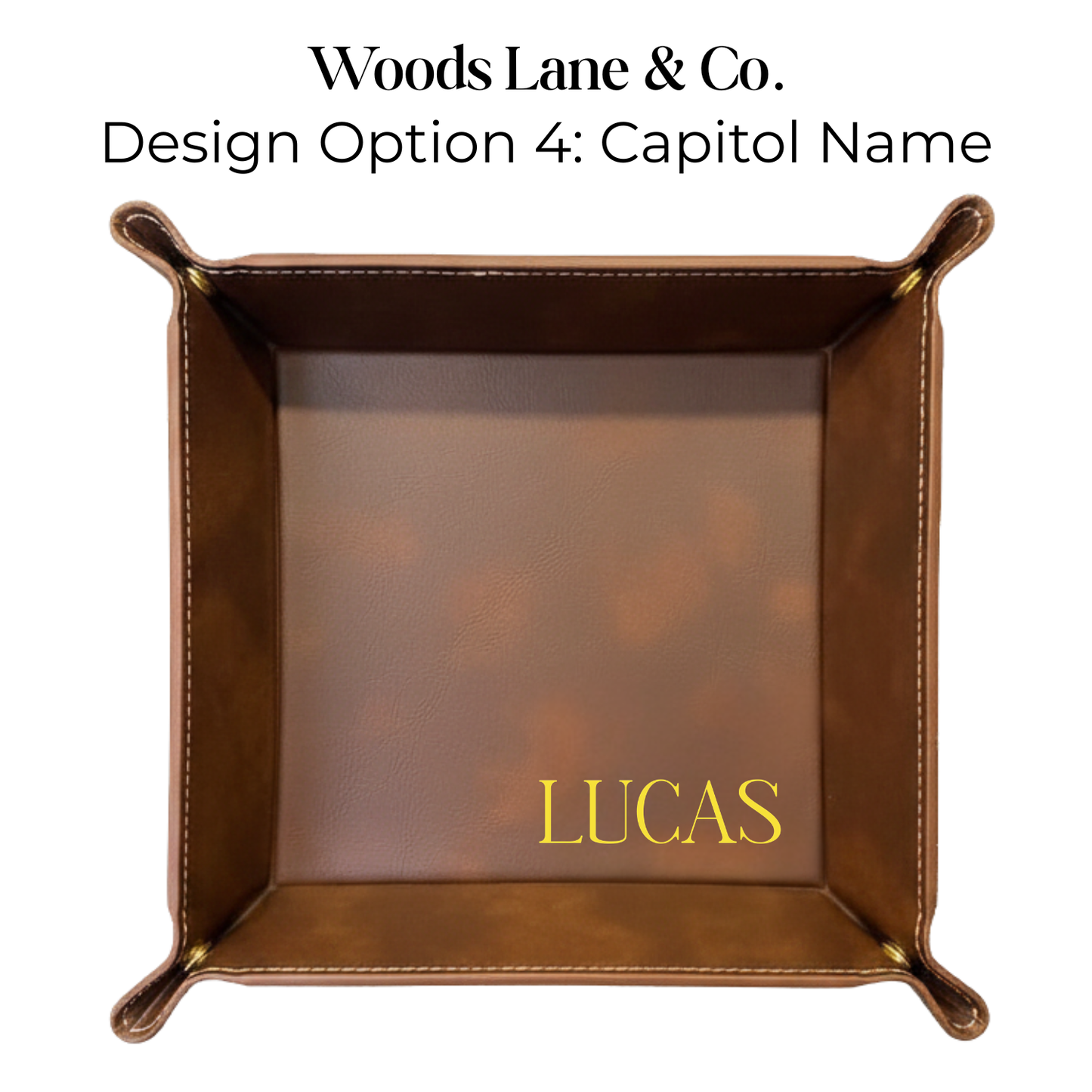 Faux Leather Valet Tray