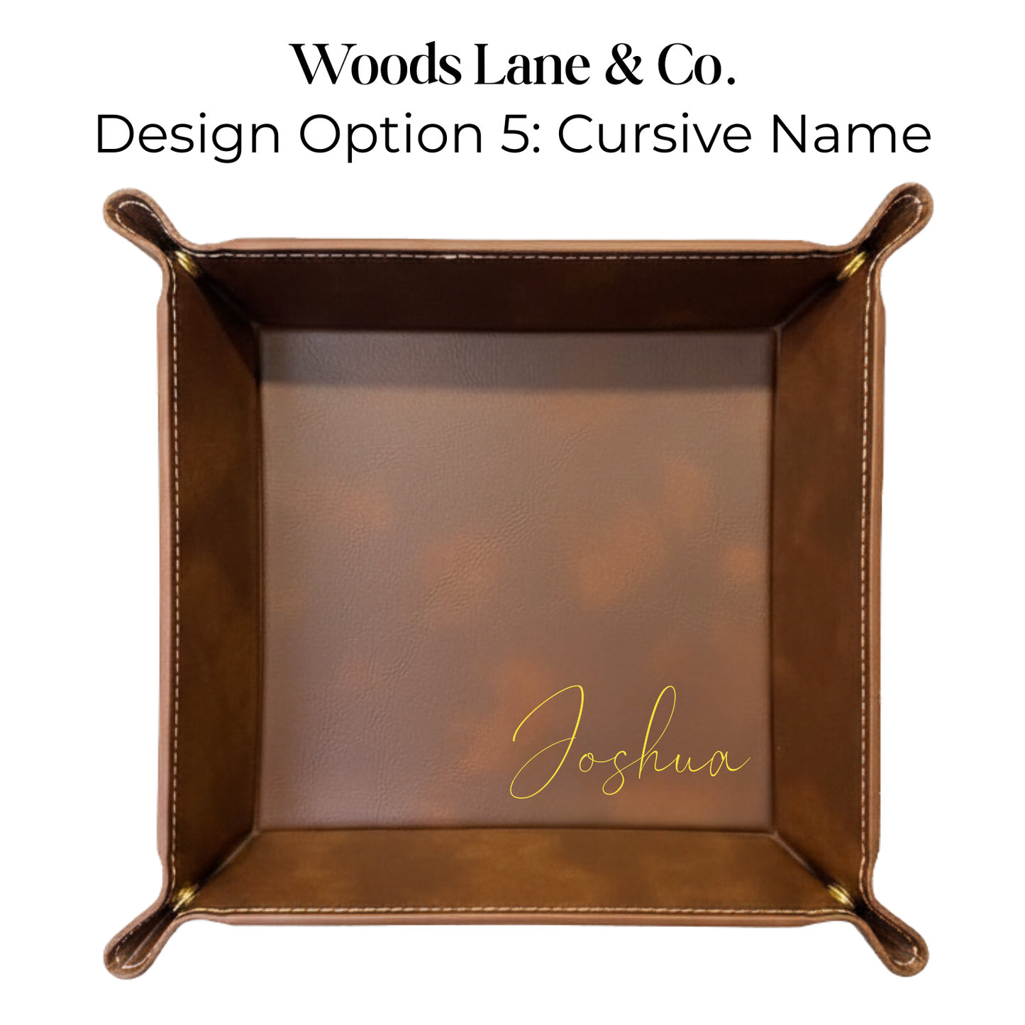 Faux Leather Valet Tray