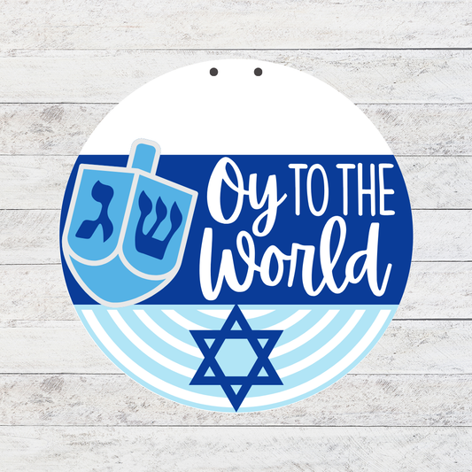 Oy to the World Door Hanger
