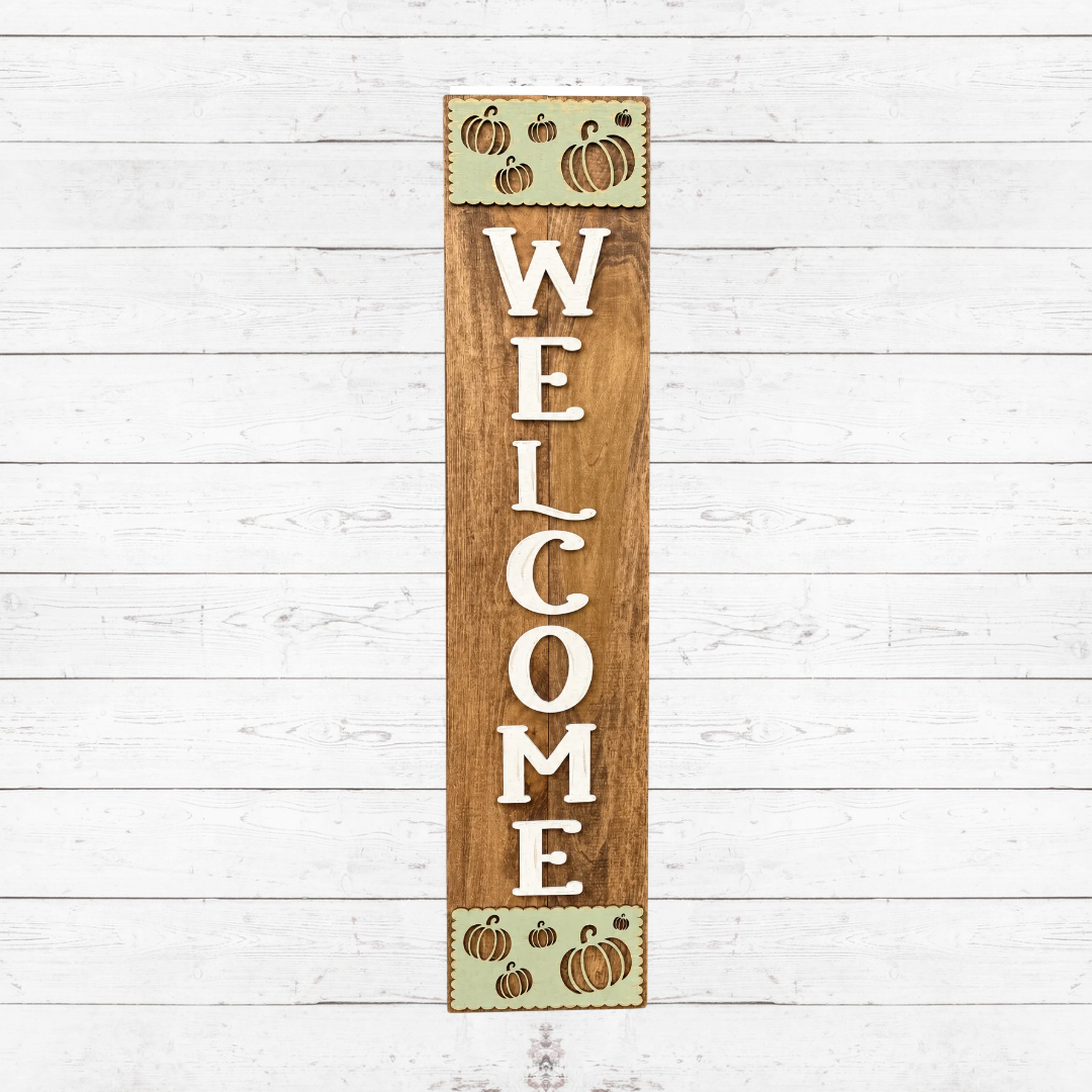 Pumpkin Welcome Porch Sign PS24