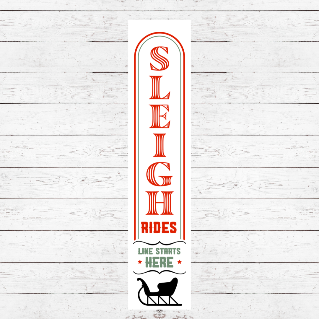 Sleigh Rides Porch Sign PS10