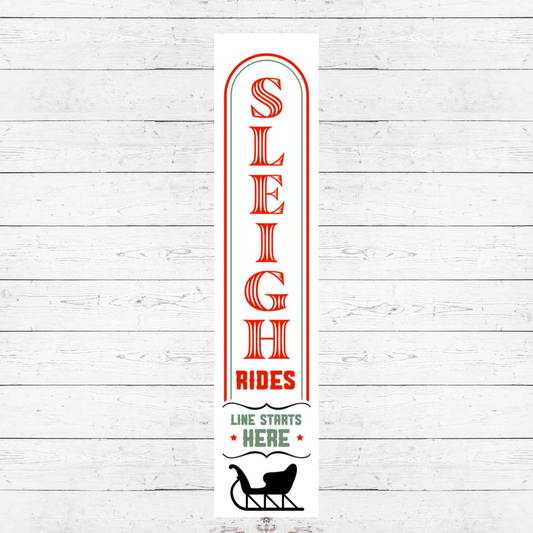 Sleigh Rides Porch Sign PS10