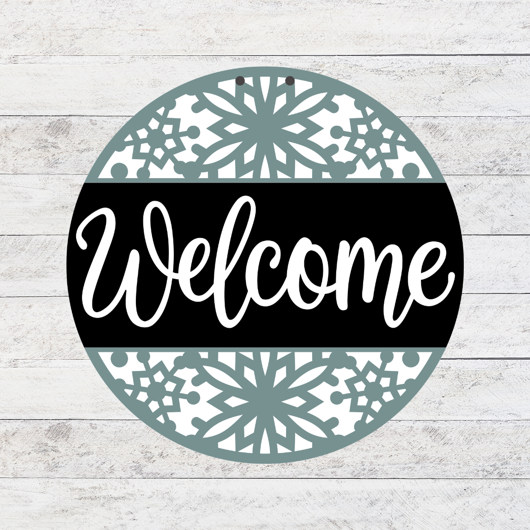 Snowflake Welcome Door Hanger