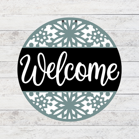 Snowflake Welcome Door Hanger