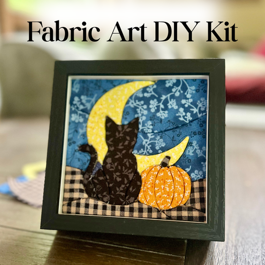 Black Cat No-Sew Fabric Art DIY Kit