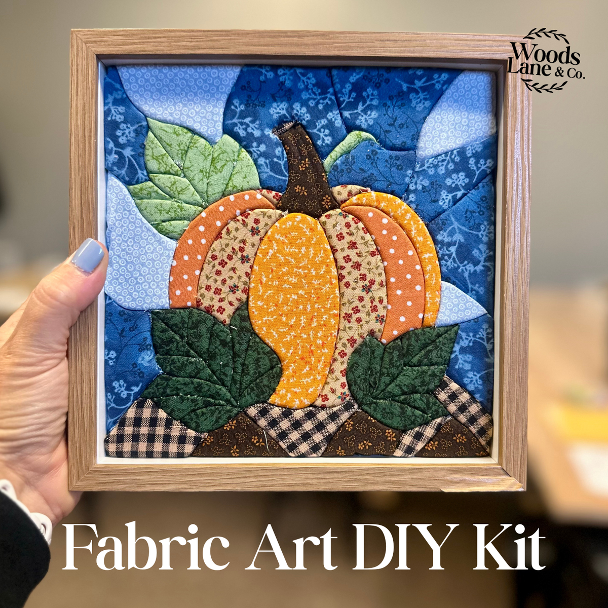 Pumpkin No-Sew Fabric Art DIY Kit