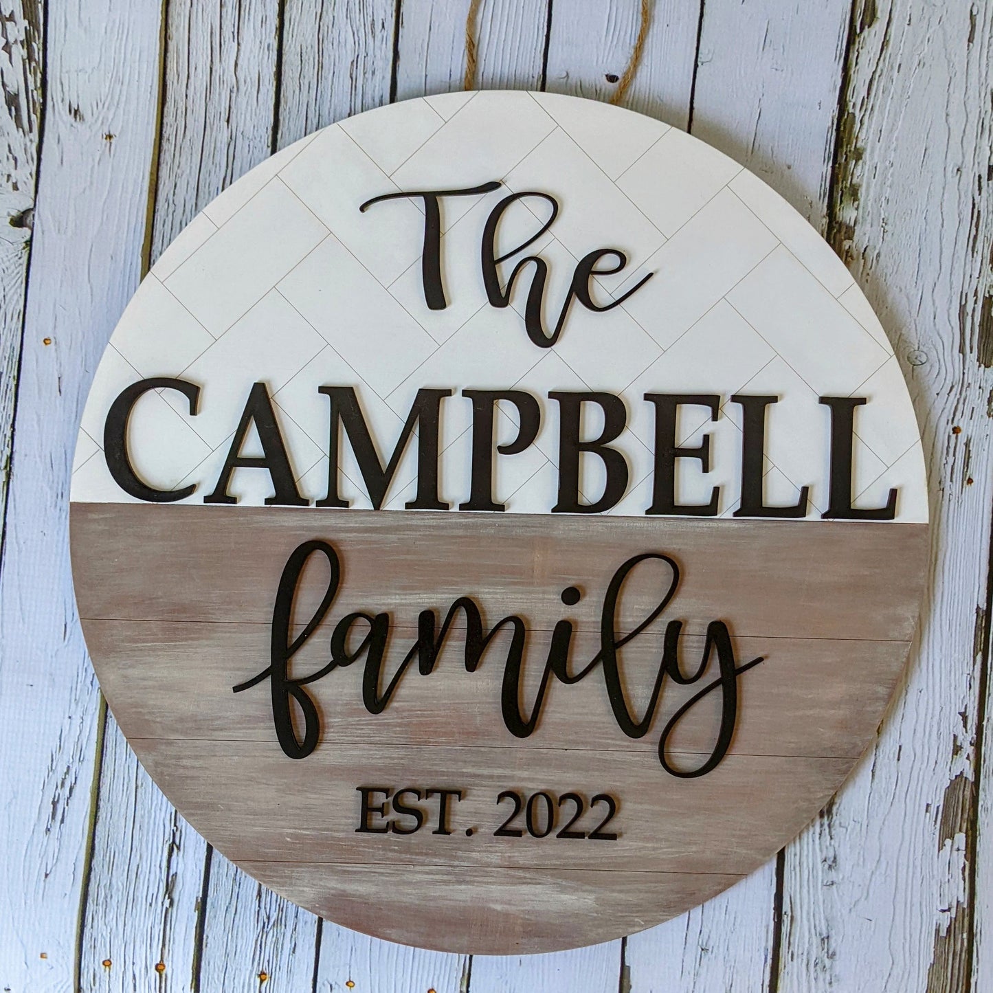 The ___ Family Last Name 3D Door Hanger